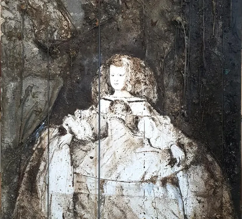 galleriad artecontini enzo fiore appropriazione ritratto dell infanta do a margherita d austria 2021